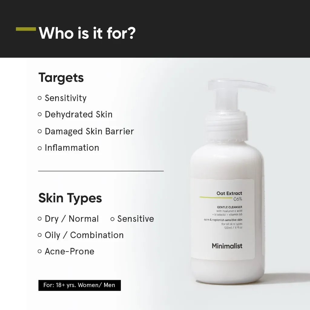 Minimalist Oat Extract 06% Gentle Cleanser 120 ml2.webp