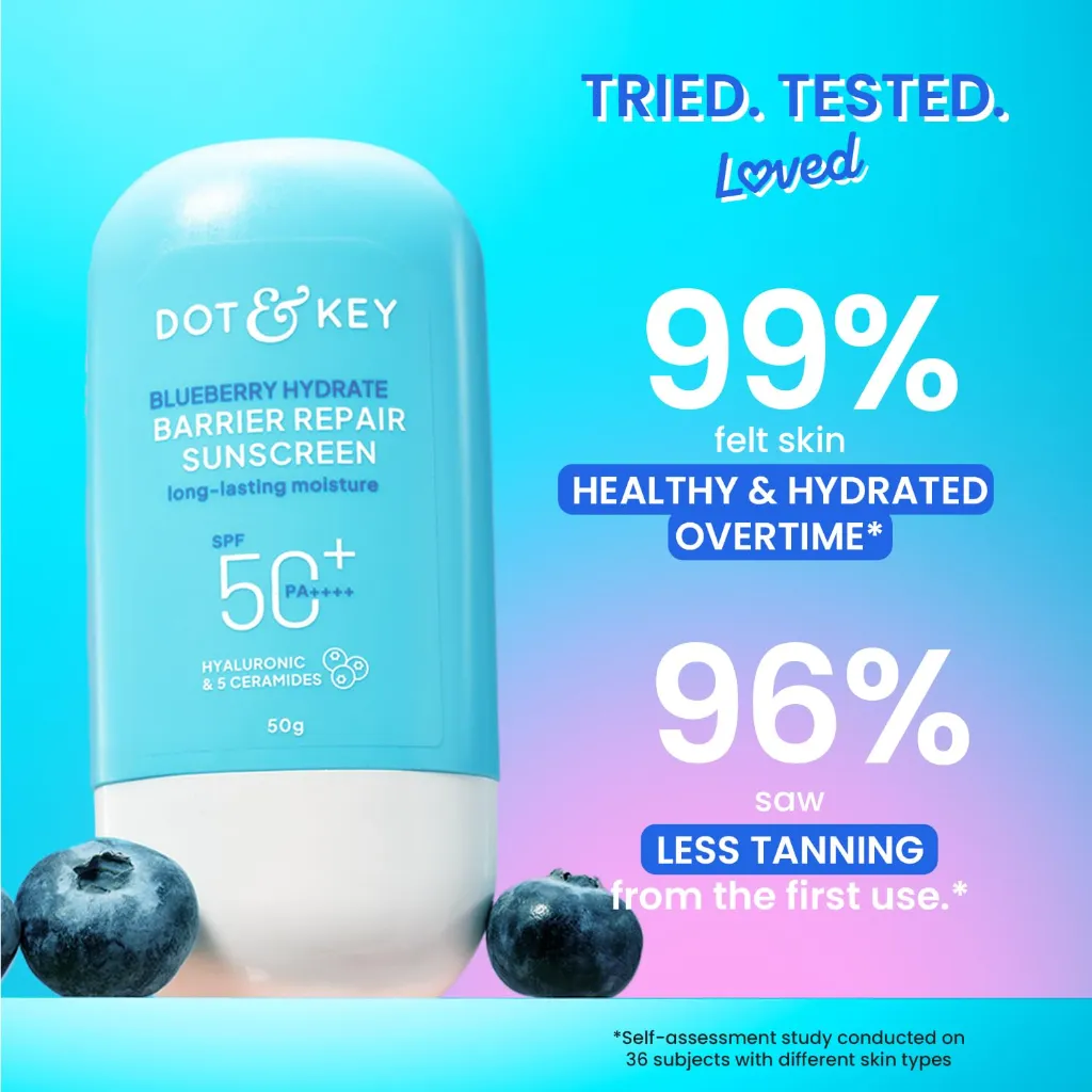 Dot & Key Blueberry Hydrate Barrier Repair Sunscreen Spf 50+ (50g)2.webp