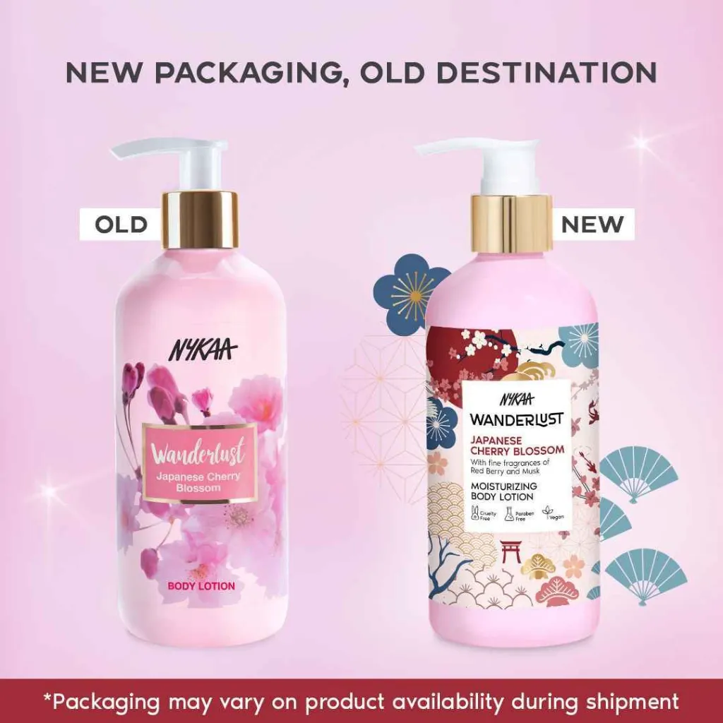 Nykaa Wanderlust Body Lotion - Japanese Cherry Blossom Perfume - Sakura Floral Red Berry & Orchid (250ml)4.webp