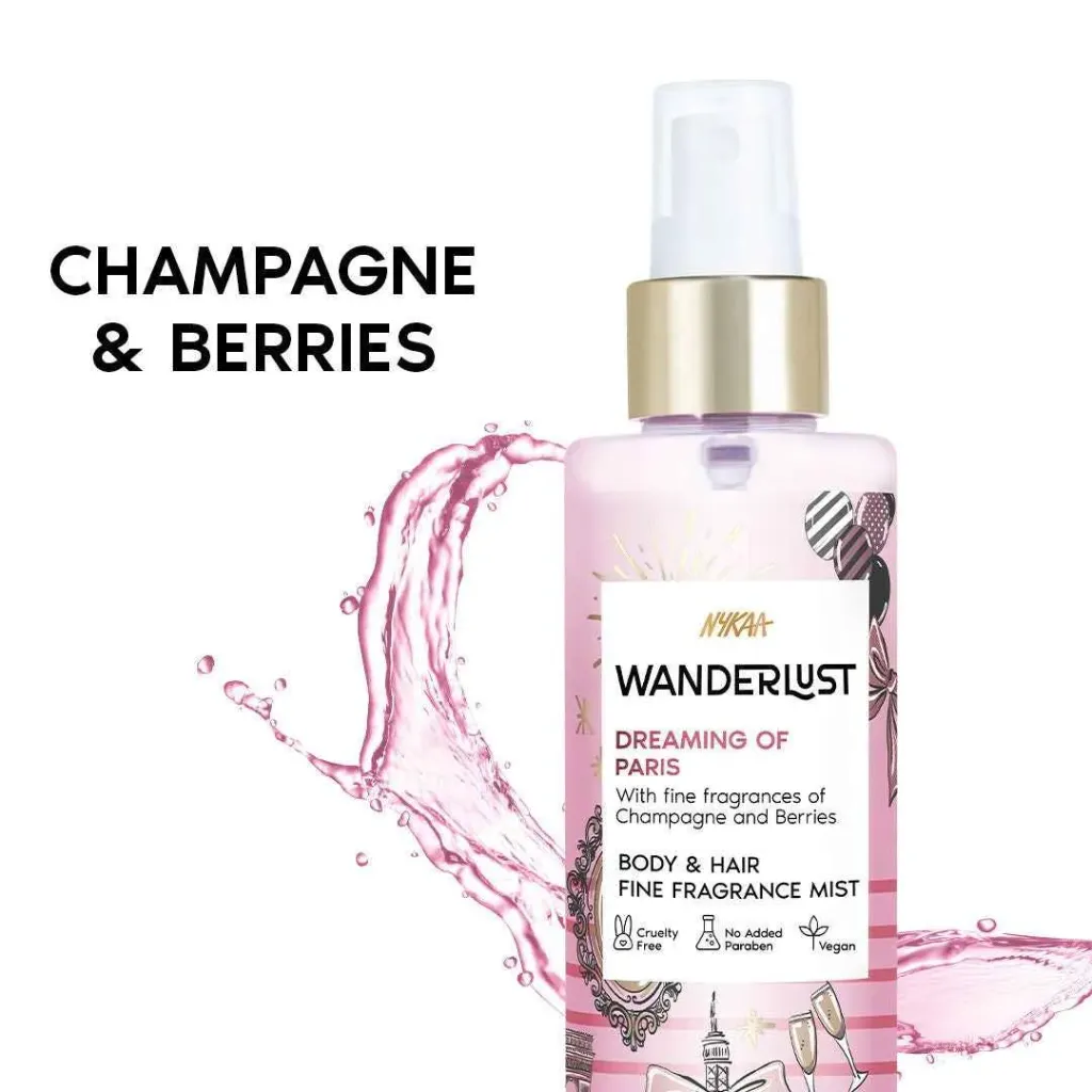 Nykaa Wanderlust Dreaming Of Paris Body & Hair Fine Fragrance Mist