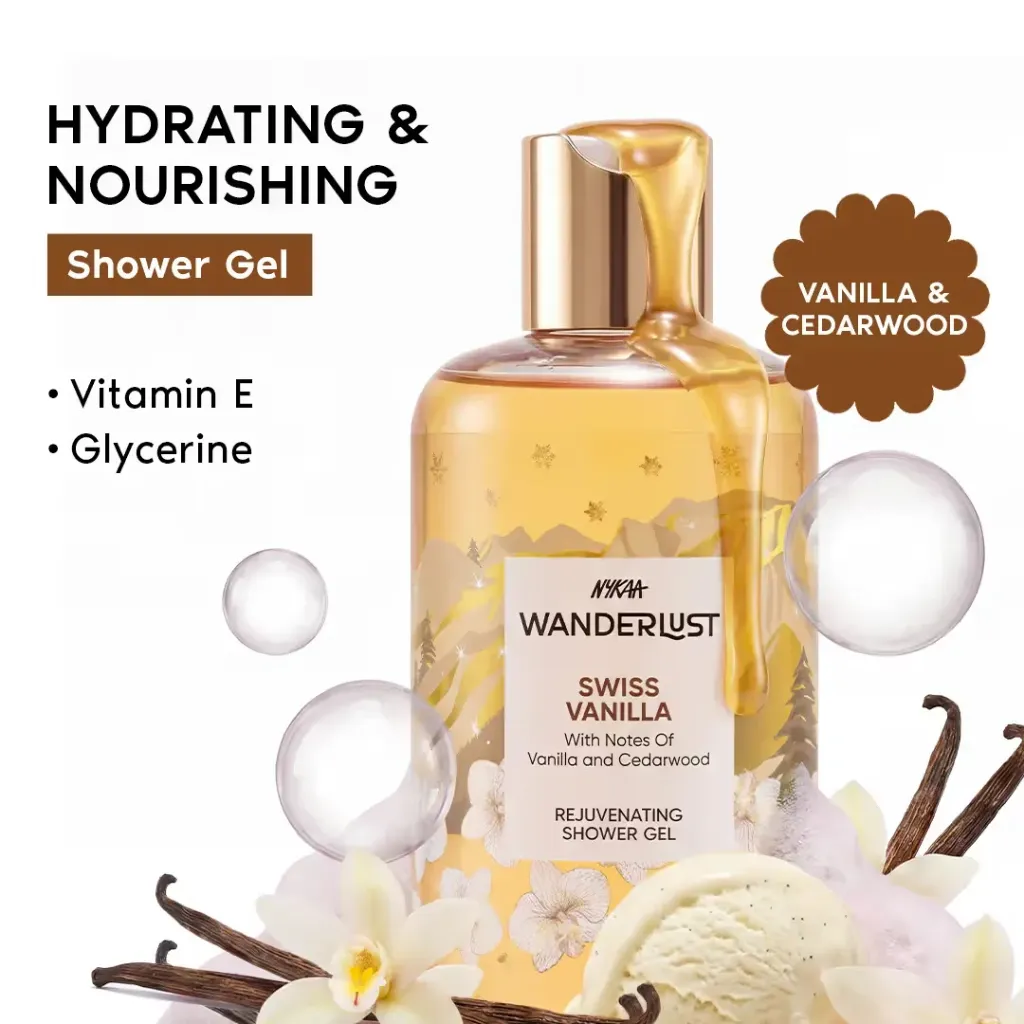 Nykaa Wanderlust Swiss Vanilla Shower Gel
