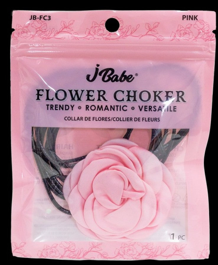 J Babe Flower Choker - Pink