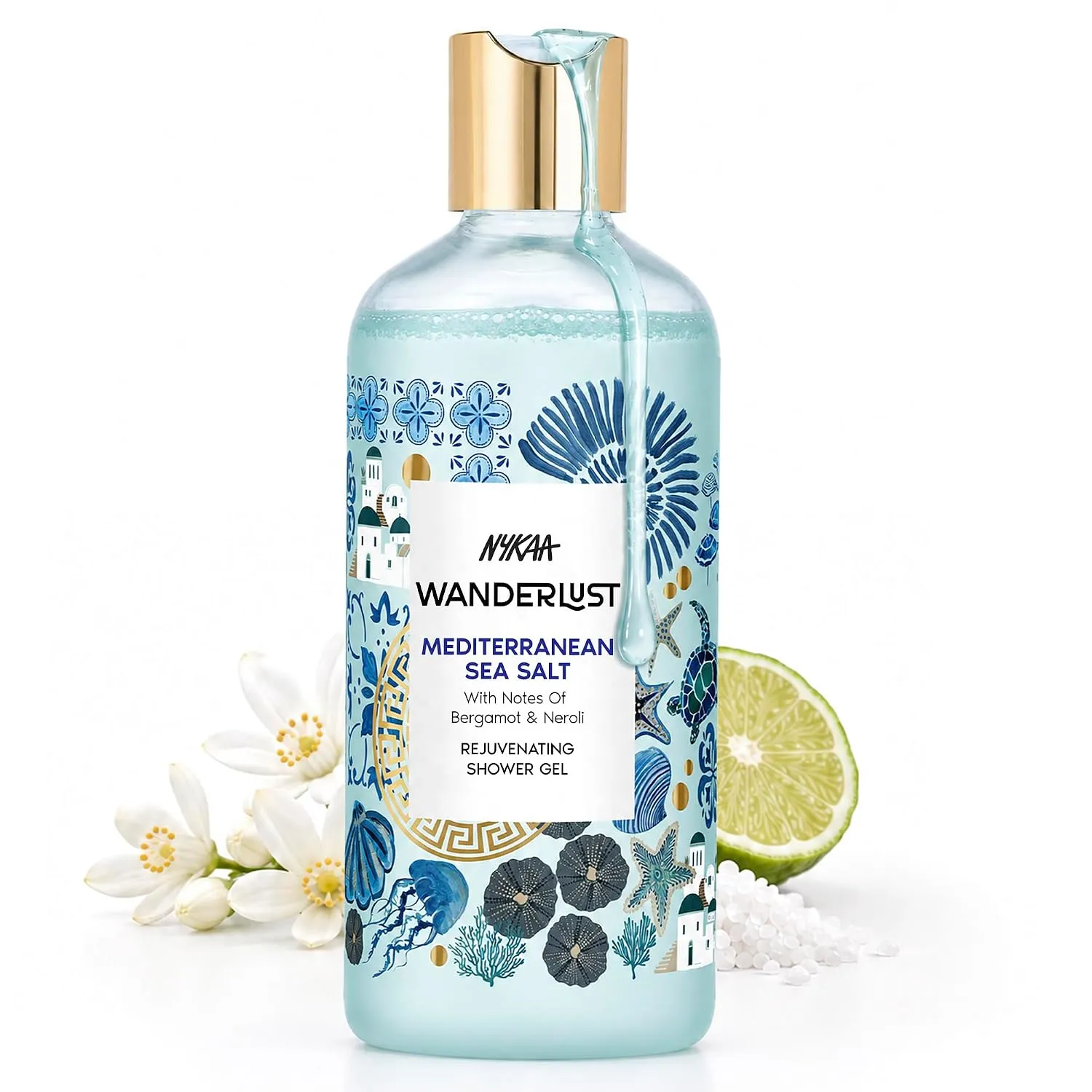 Nykaa Wanderlust Mediterranean Sea Salt Rejuvenating Shower Gel